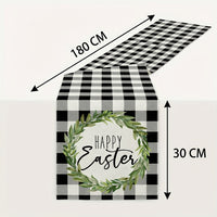 Easter Table Runner Sturdy Spring Easter Table Runner Farmhouse Interior Embellishments Textile for Party Hosts, Homeowners, Daily Use, Home Party Decor