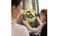 Early-Learning Car Driving Simulator Toy Interactive Car Steering Wheel Toy Light-up Simulated Driving Steering Wheel Educational for Toddlers, Preschoolers, Kids, Backseat Play, Home Playroom
