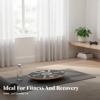 Wooden Balance Board Non-Slip Surface Wobble Balance Board High Load Capacity Round Stability Disc for Physical Recovery Patients, Athletes, Home Gym
