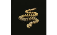Rattlesnake Figurine Brass Snake Figurine Articulated Rattlesnake Statue