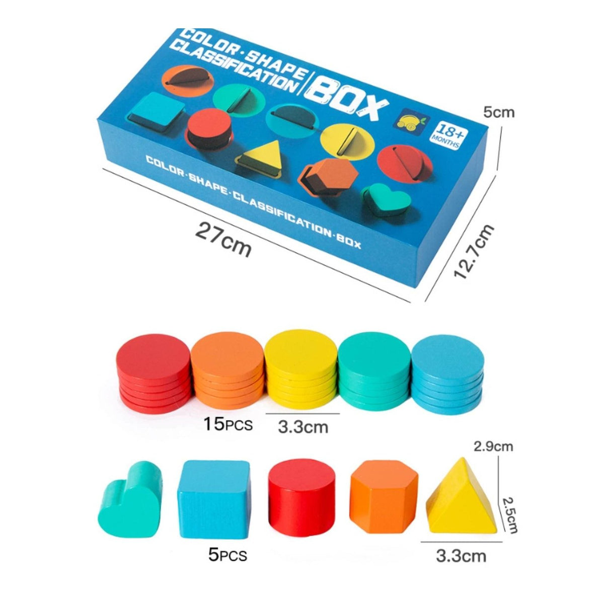 Fine Movement Skills Color Shape Sorting Box Hand Eye Coordination Coin Slot Shape Sorter Screen-Non-Digital Educational Sorting Toy for Toddlers, Babies, Preschool, Daycare