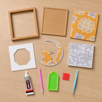 DIY Song Brocade Pearl Painting Kit with Frame, Chinese Style Craft for Events & Gifts