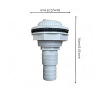 Hex Collar Pool Nozzle Fitting Black Sealing Seal Pool Filter Hose Adapter White Plastic Hose Barb Adapter Compact
