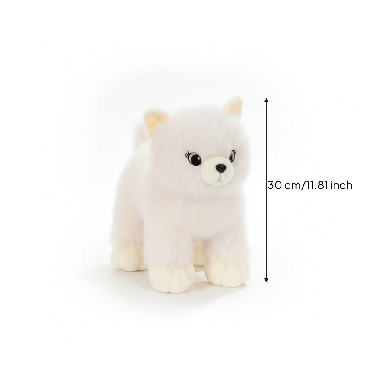 Samoyed Stuffed Dog White Soft Stuffed Dog Cream Paws