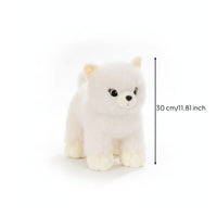 Samoyed Stuffed Dog White Soft Stuffed Dog Cream Paws