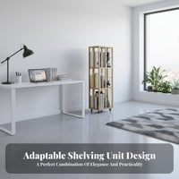 360-Degree Rotation Rotating Book shelving unit Space-Saving Design Revolving bookshelf Multi-Tier Shelving bookshelf Movable with casters for Students, Adults, Parents, Living Room, Small areas, Bedroom, Corner