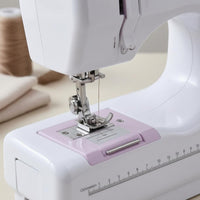 Built-in Handle Mini Electric Sewing Machine Open Arm Portable Sewing Machine 12 Stitch Patterns Craft Tool Automatic Thread Winding