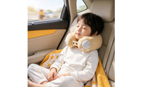 Inflatable Travel Neck Pillow Cooling U-Shaped Travel Pillow Compact Foldable for Children, Airplane, Car Rides