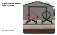 Tin-Plated Terminals Silicone Battery Cable Heavy Duty Tinned Copper Loop Terminal Cable Retardant High Current Connection Wire for Automotive Mechanics, Electricians, DIY Enthusiasts, Golf Cart, Truck, Marine