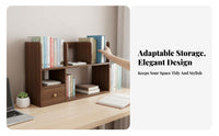 Desktop Book Rack with Handle Space-Saving Desk Organizer Versatile Use