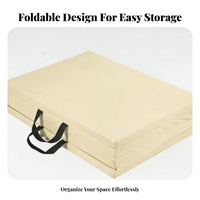 Foldable Design 4-Fold Tumbling Mat High-Density Foam Padding Folding Tumbling Mat Carrying Handles for Students, Gymnastics, Dance, Workout