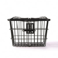 Rectangular Wire Bike Basket Reinforced Metal Bike Basket Long-Lasting Easy to Clean for Grocery Runs