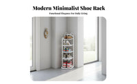 Space-Saving Vertical Shoe Rack Small Footprint Narrow Shoe Storage Unit Strong Load-Bearing Entryway Furniture Sturdy Construction for Apartment Dwellers, Homeowners, Families, Hallway, Bedroom, Living Room, Closet