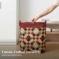Foldable Frame Storage Bag double Zippers Clothes Organizer foldable for Closet