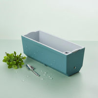Low Maintenance Self Watering Pot Lightweight and Long-Lasting Self Watering Planter Modern Design Plastic Flower Pot Drainage Holes for Beginners, Balcony, Windowsill, Office