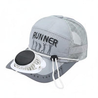 Protection Solar Fan Cap 3 Speed Control Solar Fan Hat LED Display Fishing Sun Cap 360 Degree Rotation for Anglers