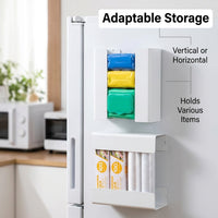 Cabinet Organizer Box for Kitchen Countertop, Wall Mount Tissue Holder for Home Families, Split Design for Wet Wipes and Tissues, Versatile Organizers