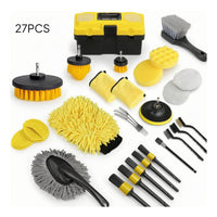 27 Pieces Car Cleaning Kit with Case Portable Polishing Pad Ergonomic for Garage