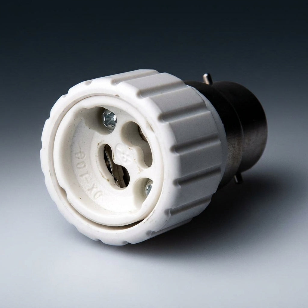 Bulb Holder and B22 to Pin-Base Light Fitting Adapter for Home Lighting, Durable PBT Ceramic Lamp Holder with 2A Rated Current