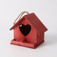 Bird Boxes for Gardens UK and Bird Houses for Garden, Red Wooden Birdhouse, Hanging Birdhouse with Perch for Nesting and Garden Decor