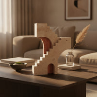 Geometric Ornament Architectural Desktop Ornament Artistic Statuary Sculpture for Coffee Table