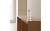 Glass Candle Holder Tall Crystal Candle Holder Elegant for Living Room, Entryway
