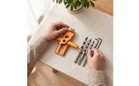 Aluminum Alloy Cabinet Door Installation Aligner Engraved Measurement Markings Home Improvement Tool Threaded Screw for DIY Woodworkers