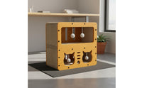 2 Levels Cat House Large Space Cardboard Cat Scratcher Cave Cozy Comfortable for Multiple Cats