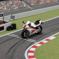 Miniature Motorcycle 1/64 Scale Mini Motorcycle Model Detailed Sportbike Figurine for Collectors, Hobbyists, Diorama, Display Case, Desk Decoration