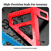 High Precision Woodworking Triangle Ruler Multifunctional Aluminum Alloy Speed Square Long-Lasting for Engineers, DIY Enthusiasts