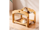 Two-Tier Cat Bed Two-Level Cat Bunk Bed Sturdy Furniture for Living Room