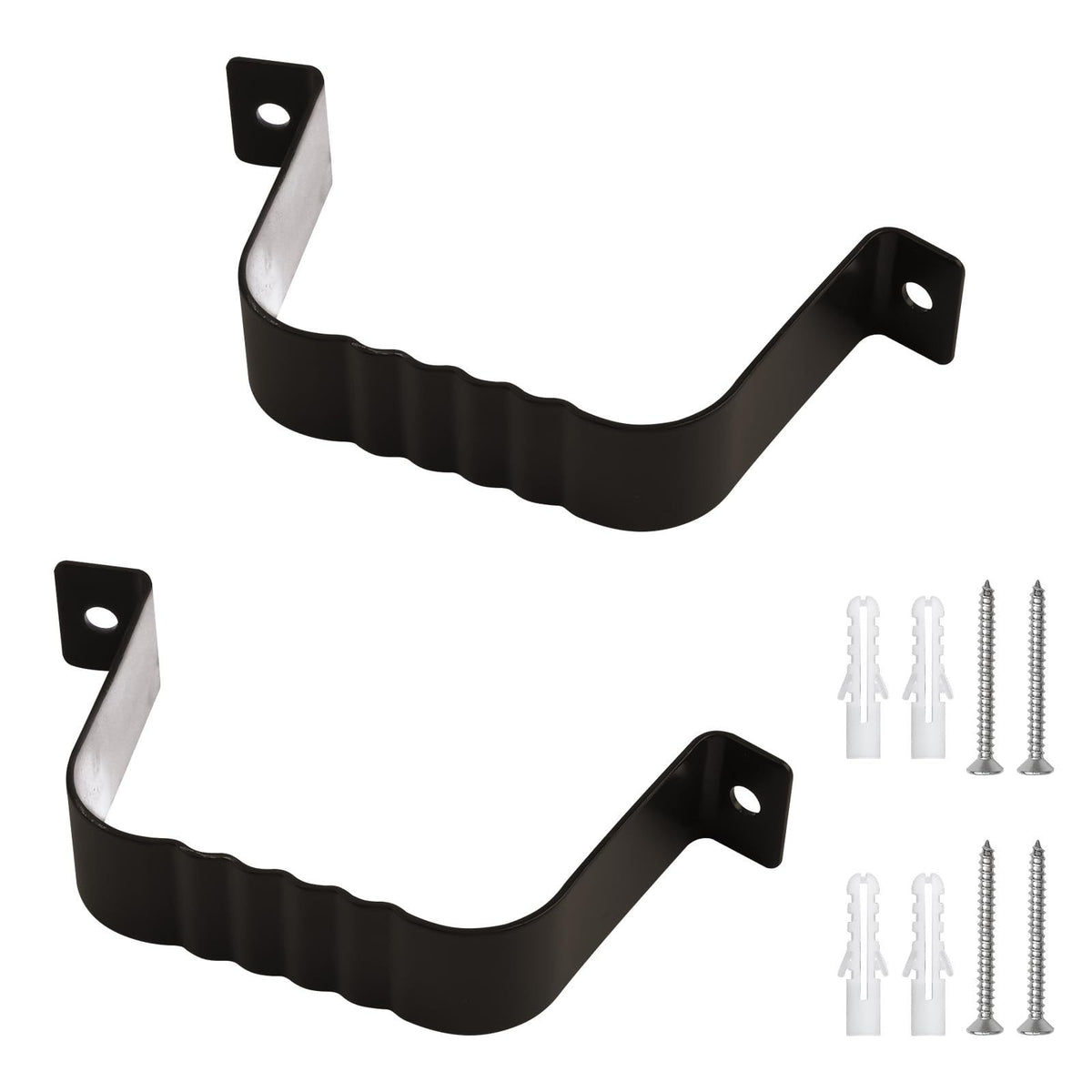 Aluminum Downspout Bracket Set of 2 for Square Downspouts