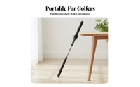 Metal Shaft Telescopic Golf Swing Training Stick Non-Slip Grip Retractable Golf Swing Practice Aid Compact