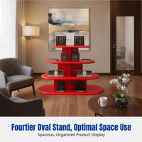 Bank Display Stand, Multitier Island Promotion Table, Gift Display Rack, Easy Assembly, Mall, Shop
