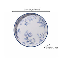 Food-Grade Material Blue and White Floral Dinnerware Heat-Insulating Chinese Design Melamine Tableware Chip Resistant for Restaurants