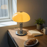 Luxury Pumpkin Table Lamp Electroplated Finish Glass Table Lamp Decorative Home Lighting Warm Ambient Light for Study, Office