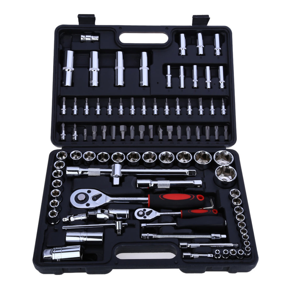 94 Pieces Ratchet and Socket Heavy-Duty Socket with Case Comprehensive Mechanics Tool for Home Mechanics