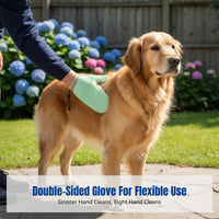 Pet Grooming Glove, Double-Sided Shedding Brush for Cats Dogs, Hair Remover