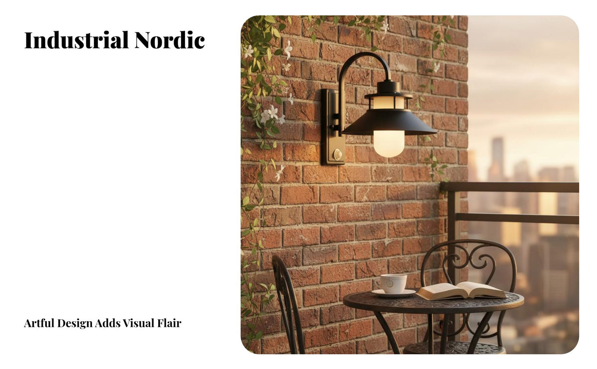 Auto On/deactivated Retro Motion Sensor Wall Light Weather Resistant Vintage Exterior Wall Light Anti-Rust Industrial Black Lantern Easy Installation for DIY Enthusiasts, Property Managers, Contractors, Hallway, Stairway, Balcony, Entryway