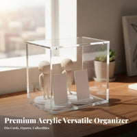 Acrylic Display Box Allergen-Barrier Proof Magnetized Closure Case Magnetized Trading Card Box High Clearness Figurine Protector