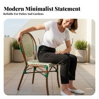 Sturdy Construction French Cafe Chair Lightweight European Cafe Chair Commercial Grade No Assembly Required for Restaurant Owners, Hotel Managers, Event Planners, Balcony, Outdoors, Garden, Backyard