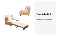 double-purposeUse Pull-extendable Sofa Bed Space-Saving Design Pull-extendable Sleeper Loveseat Adjustable rearrest transformable Couch Side Storage Pocket for Apartment Dwellers, Students, Homeowners, Small Spaces, Living Room, Home Office