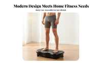 Adjustable Speed Vibration Plate Machine Powerful Engine Whole Body Vibration Machine Anti-Slip Surface Vibrate Fitness Platform Compact Design for Home Exercisers, Adults, Seniors, Workout, Indoor, Living Room