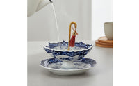 Umbrella Shaped Tea Strainer Chinese Chic Design Porcelain Loose Herb Filter