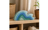 Wooden Wave Stacking Block Layered Child-Led Educational Stacking Toy Rounded Edges Learning Plaything