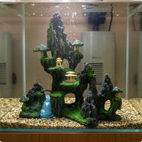 Naturalistic Aquarium Rock Hideout Resin Aquatic Cave Decoration Textured Aquatic Hideout Artisanal
