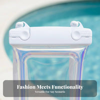 Waterproof Mobile Sleeve Touch Screen Friendly Holographic Phone Bag Touchscreen Compatible Cellphone Dry Bag for Swimmers, Water Sports, Swimming
