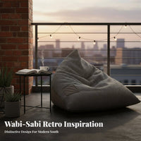 Wabi-Sabi Aesthetic Abstract Face Lounge Seat distinctive artistic Design Single Sofa Minimalist aesthetic Indoor Seating Sculptural Form for Readers, Homeowners, Renters, Bedroom, Small Spaces, Living Room, perusing corner