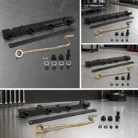 Black Fuel Kit Aftermarket Fuel with Mounting Bar High-Performance Auto Part Billet for Car Builders