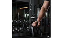 Tricep Rope with Contoured Grips Ergonomic Pull Rope with Hand Grips Stainless Steel Attachment for Athletes, Beginners, Lat Pulldowns, Rows, Gym